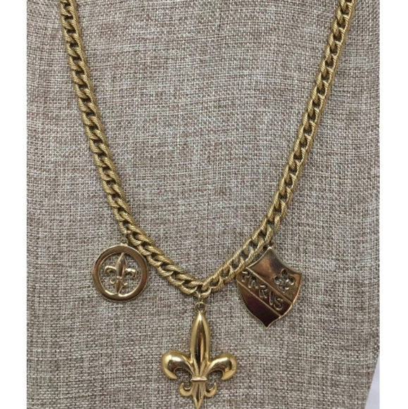 Vintage 1980s Signed Givenchy Charm Necklace - Picture 2 of 7